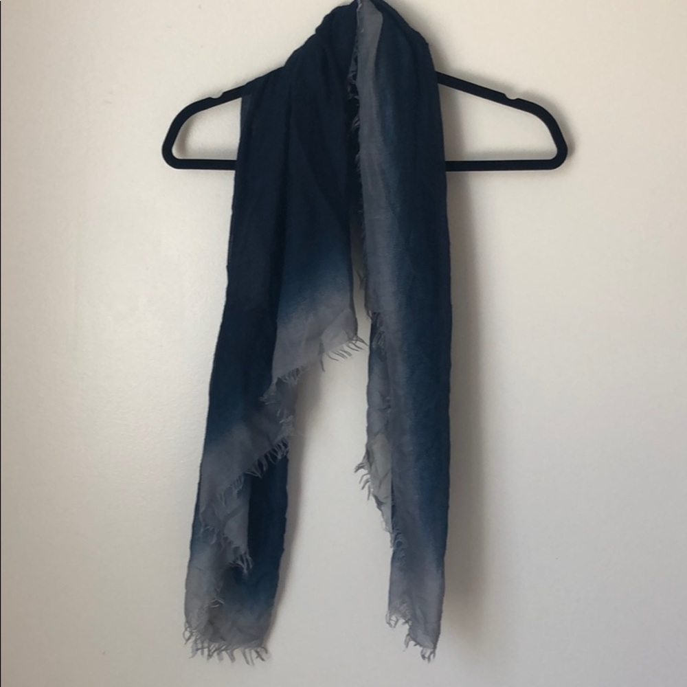 Square blue and grey scarf